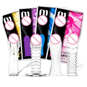 Manchon de préservatif en silicone à pointes de cristal G Point pour homme - Product Image 2