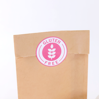 Rouleau d'autocollant d'emballage de cercle de logo de marque de boulangerie personnalisé impression vinyle auto-adhésif étanche pour aliments étiquette ronde d'étanchéité