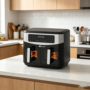 Anbolife Offres de Gros Exceptionnelles Friteuse à Air 10L Technologie de Circulation d'Air Haute Vitesse Cuisson de Deux Plats Simultanée Facile à Nettoyer - Product Image 5