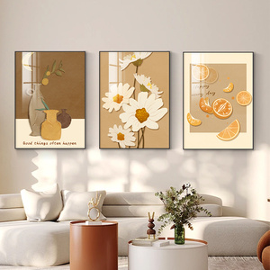 Decoración del hogar pintura moderna Simple Naturaleza muerta flor tríptico comedor pared pintura nórdica pared arte Mural pintura - Product Image 6