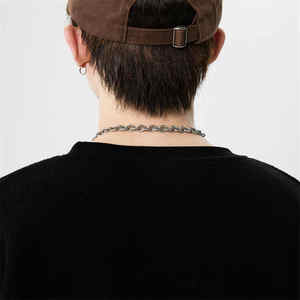 Premium Low Shoulder Hip Hop Hoodie Cachemira de doble cara Impreso Bordado Oversize Fit - Product Image 3