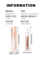Fond de teint liquide pour le visage HANDAIYAN, 8 couleurs, hydratant, imperméable, longue tenue, cache les pores, les rides, les cernes, maquillage