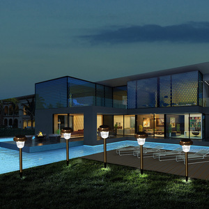 Lámpara Solar de Jardín de Acero Inoxidable, Luz LED para Camino de Jardín, Resistente al Agua, Independiente - Product Image 3