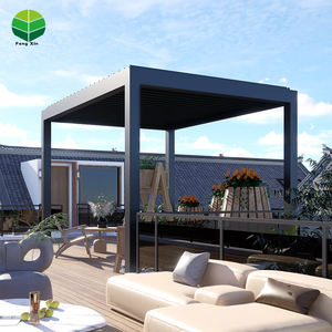 Housses de patio motorisées personnalisables Garages, auvents et abris de voiture Pergola Métal Bioclimatique Aluminium Arrière-cour Automatique Extérieur - Product Image 1