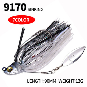Esca Artificiale in Acciaio Inox, Spinner Rotante Composito con Ganci, Esca Sonora per <span class=keywords><strong>Pesca</strong></span> in Acqua Dolce e Mare, per Spigola - Product Image 2