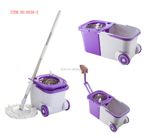 360 lau với xô lớn mới ra mắt mô hình quay làm sạch lau với bánh xe - Product Image 1