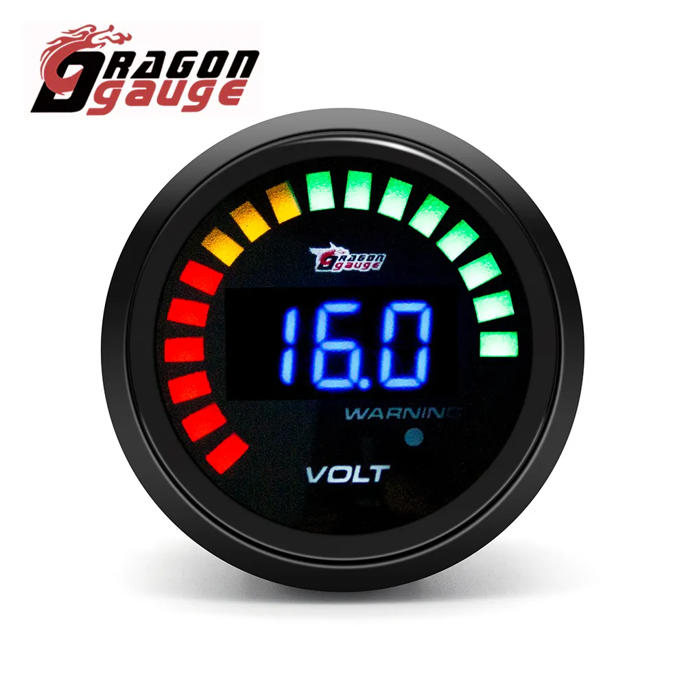 DRACHEN GAUGE Auto Motor Auto 2 "52mm Digital 20 LED Voltmeter gauge für universal 12V auto