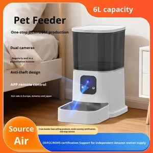 Otomatik Mama Kabı Çift Kameralı Akıllı Algılama Uzaktan Besleme Zamanlı Besleme Uygulama Desteği 6L Köpek Kedi - Product Image 3