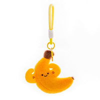 Songshan Toys Nieuwe Cartoon Fruit Schattige Zachte Leuke Ananas Rugzak Hangertje Banaan Sinaasappel Appel Sleutelhanger Pluche Pop voor Kindercadeaus