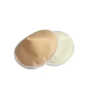 2022 Eco Friendly Breast 4 Layers Overlocking Stitch Breathable Reusable Breast Pads Insert