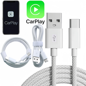 Cavo Carplay Auto tipo-<span class=keywords><strong>C</strong></span>, USB A A USB <span class=keywords><strong>C</strong></span> A USB Carplay intrecciato cavo dati Android Auto cavo per <span class=keywords><strong>iPhone</strong></span> 16 15 Samsung - Product Image 2