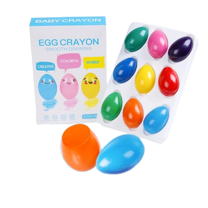 Crayons de cire solides 9 couleurs avec logo personnalisé, non toxiques, lavables, pour <span class=keywords><strong>dessin</strong></span> créatif, éducation précoce, peinture artistique pour enfants - Product Image 1