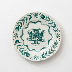 Customization Bone China Underplates <b>Green</b> Flower Dinnerware Set <b>Microwave</b> Available Wedding Ceramic Decor Charger Plate - Product Image 3