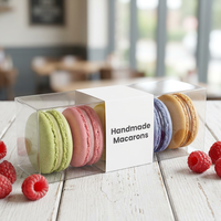 Boîte à gâteau en plastique PVC de haute qualité, emballage de qualité alimentaire pour Macaron, boîte à pâtisserie personnalisée