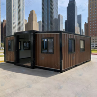 FLKT Promotion Maison Préfabriquée Extensible à Double Aile, Villa Moderne de Luxe Pliante, Conteneur Habitable Étanche Préfabriqué
