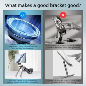 Stable No Tip-Over N52 Magnetic Core 40pcs Multi-Joint Tripod Support Mechanical Dog Phone <b>Holder</b> for High-Speed Train - Product Image 5