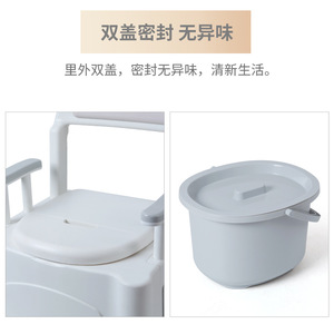 SUNCARE Chinese Manufacturer Aluminum Folding Commode Toilet Chair for Elderly With Wheels and Footstep - Product Image 5