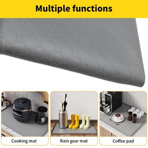 High Quality <b>Silicone</b> Dish Drying <b>Mat</b> Customized Kitchen Draining <b>Mat</b> Heat Resistant Non Slip Dish Drying <b>Mat</b> with Hanging Hole - Product Image 5