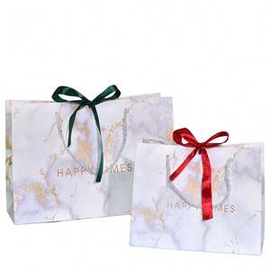 Sacs en papier kraft et en papier d'art personnalisés en gros pour l'emballage de bijoux, logo imprimé, sac cadeau pour la promotion - Product Image 3