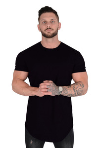 Camisetas ajustadas de diseñador para hombre Camiseta de corte largo para entrenamiento Camisetas de entrenamiento de gimnasio de secado rápido - Product Image 5