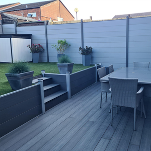 Revêtement de sol en plastique WPC co-extrudé pour extérieur, textures bois 3D, style moderne, pose facile, respectueux de la peau, pour jardin, extérieur, parc, terrasse - Product Image 2