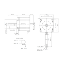 Moteur pas à pas linéaire Nema 23, 1,8°, 2 phases, 1,2 N.m (170 oz.in), avec vis de guidage Tr8x4 de 230 mm, 2,5 V, 2,8 A, 56,4 mm pour routeur CNC et actionneur