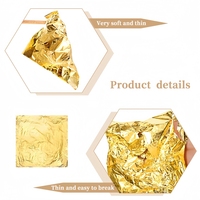 Keep Smiling Rose Silver Gold Leaf Sheets Feuilles de feuille d'or 3 couleurs Feuilles de feuille d'or pour bricolage Artisanat Décor Peinture Ongles