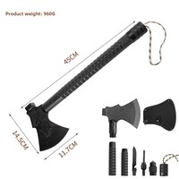 Hache tactique robuste et portable pour abattage, coupe de bois, démontage de véhicules, camping, menuiserie, survie en extérieur, vente en gros