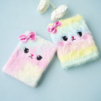 A5 Kawaii papeterie cahier mignon enfants fille cadeau kawaii mini mignon carnet de notes dessin animé animal doux pelucheux peluche carnet de notes