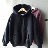 Hoodie polos kelas berat Logo kustom Hoodie gambar Puff besar Sweatshirt Hoodie desain serut ukuran Plus untuk pria