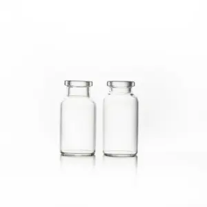 Supply 5ml 7ml 10ml 15ml 20ml 30ml Clear Amber Sterile Injection Molded Glass Vials With Rubber Stopper For Serum