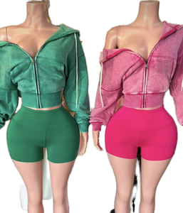 Regular Fit Summer Casual Solid Collarless Short Top Above Knee <b>Knitted</b> Spandex Cotton Women's <b>Set</b> - Product Image 1