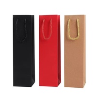 Sacs cadeaux en papier kraft pliables de luxe écologiques avec logo personnalisé en gros, avec fermeture à cordon pour bouquets et emballages de vin
