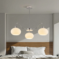 Lampe de lustre simple en verre de kaki médiéval vintage pour chambre à coucher salon hôtel suspension hauteur réglable