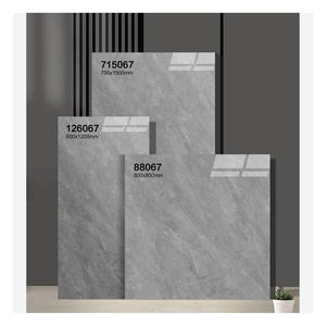 <span class=keywords><strong>Piastrelle</strong></span> in Ceramica Effetto Marmo Grigio 60x120cm per Soggiorno, Finitura Lucida, Motivo Quadrato, Ottimo Prezzo - Product Image 1