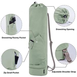 Bolsa para Esterilla de Yoga con Bolsillo para Botella de Agua, Bolsa Impermeable con Correa, Almacenamiento Multifuncional para Yoga - Product Image 3