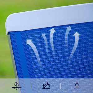 كرسي صالة حديث من الألومنيوم قابل للتعديل في جميع الأحوال الجوية كرسي بلاستيكي لسطح الشاطئ في الهواء الطلق بجانب المسبح-كراسي التشمس الفاخرة - Product Image 5