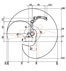 <span class=keywords><strong>Robot</strong></span> industriel à 6 axes personnalisable, charge utile de 35 kg, portée de 1803 mm, bras robotique articulé, moteur PLC, boîte de vitesses, soudage intensif, IP65 - Product Image 3