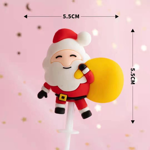 Décorations de gâteaux de Noël, Toppers de gâteaux de Noël, Père Noël, Cerf, Étoile, Arbre, Cloche, Guirlande, Toppers festifs pour les fournitures de fête de Noël - Product Image 2
