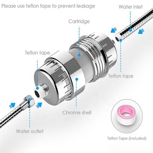 Multi-Stage 12 15 18 20 Stage Chrome Water <strong>Shower</strong> <strong>Head</strong> Filters Hard Water Chlorine Relief Carbon KDF Metal Bath <strong>Toilet</strong> Supplies - Product Image 3