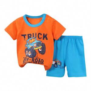 Listo para enviar Niñas Pijamas Gingham Ruffled Short Pijama Conjuntos Verano Algodón Hermano A juego NO MOQ Boy Pijama Niños - Product Image 1