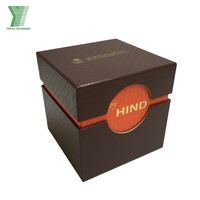Boîte d'emballage de luxe en carton rigide avec couvercle et base carrés, acceptant l'impression de motifs personnalisés, pour pots cosmétiques, cadeaux et bougies