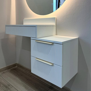 JIAMEIJIA卸売 新デザイン 高級壁掛けドレッシングテーブル 丸型LEDミラーと引き出し付き - Product Image 2