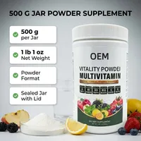 Poudre de multivitamines en pot de 500 g, mélange de vitamines quotidiennes, complément alimentaire
