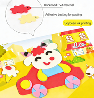 Kit Creativi di Adesivi in Carta per Lavoretti Fai-da-Te, Giocattoli Educativi per lo Sviluppo Intellettuale dei Bambini