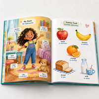 Kit d'apprentissage des langues pour enfants sécurisé : Jeu de cartes flash bilingues, jeu de société, cartes à tourner, cartes d'association – Allemand et Français