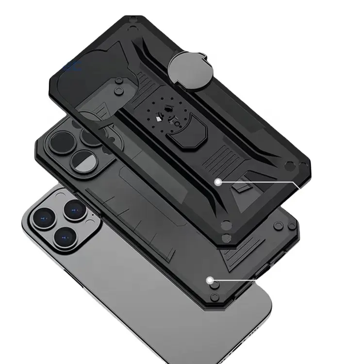 Wholesale Factory Mechanical feel Mobile Phone Case With Holder For redmi note 10 pro