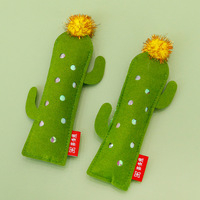Jouet pour chat en feutre de bambou de haute qualité en forme de cactus, avec coton et herbe à chat, fournisseur interactif d'articles pour animaux de compagnie