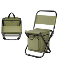 Chaise pliante en Oxford épaisse pour l'extérieur, chaise de camping portable pour la pêche avec sac de rangement