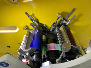 Tự động 6 + 2 màu sắc satin Ribbon vải taffeta có thể giặt nhãn hàng may mặc máy in flexo - Product Image 4